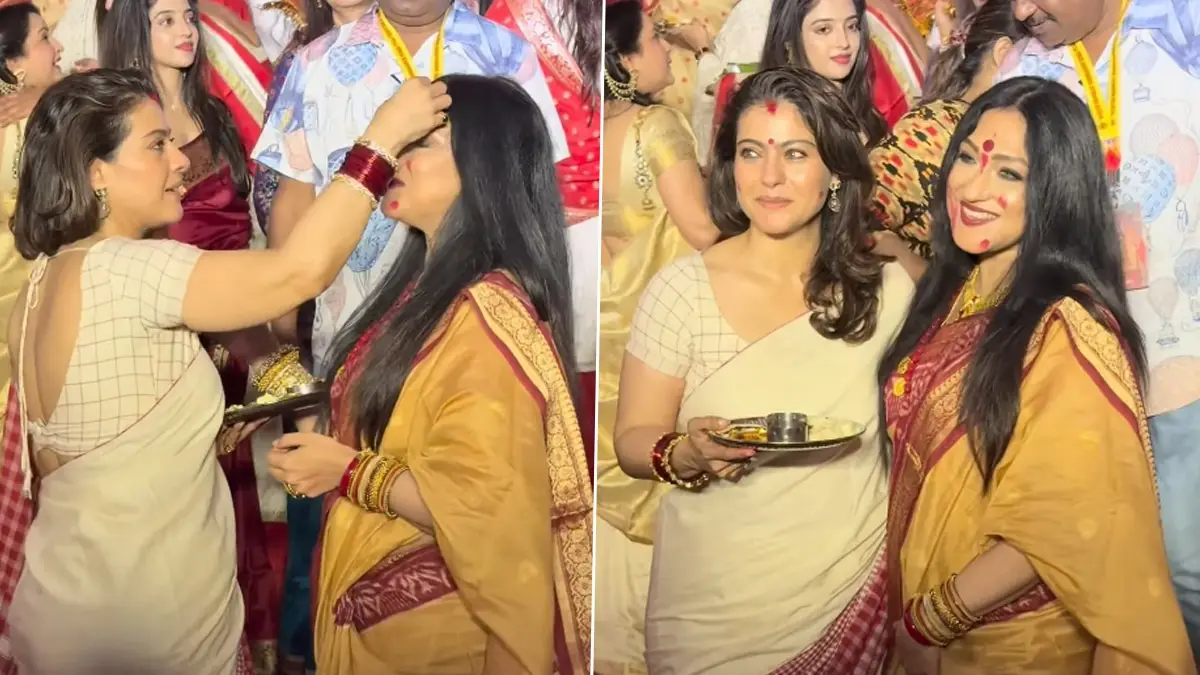 Vijayadashami, Durga Puja 2025: বিজয়া দশমীর সিঁদূর খেলায় মেতে উঠলেন কাজল, ঋতুপর্ণা, দেখুন ভিডিয়ো