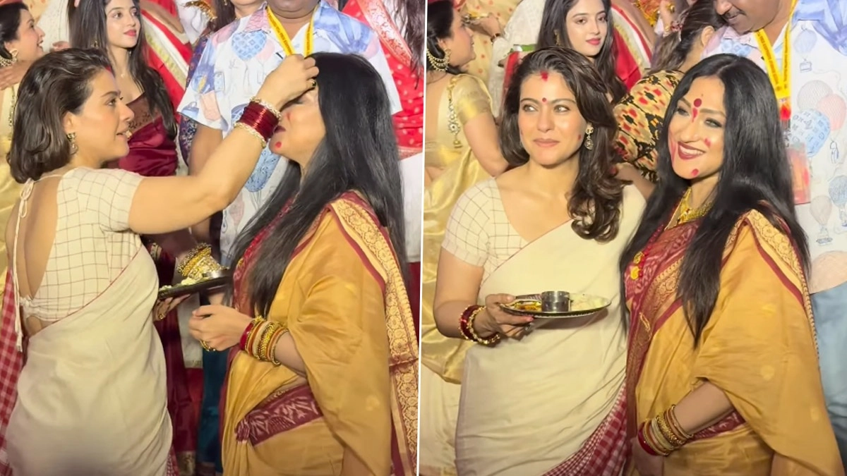 Vijayadashami, Durga Puja 2025: বিজয়া দশমীর সিঁদূর খেলায় মেতে উঠলেন কাজল, ঋতুপর্ণা, দেখুন ভিডিয়ো