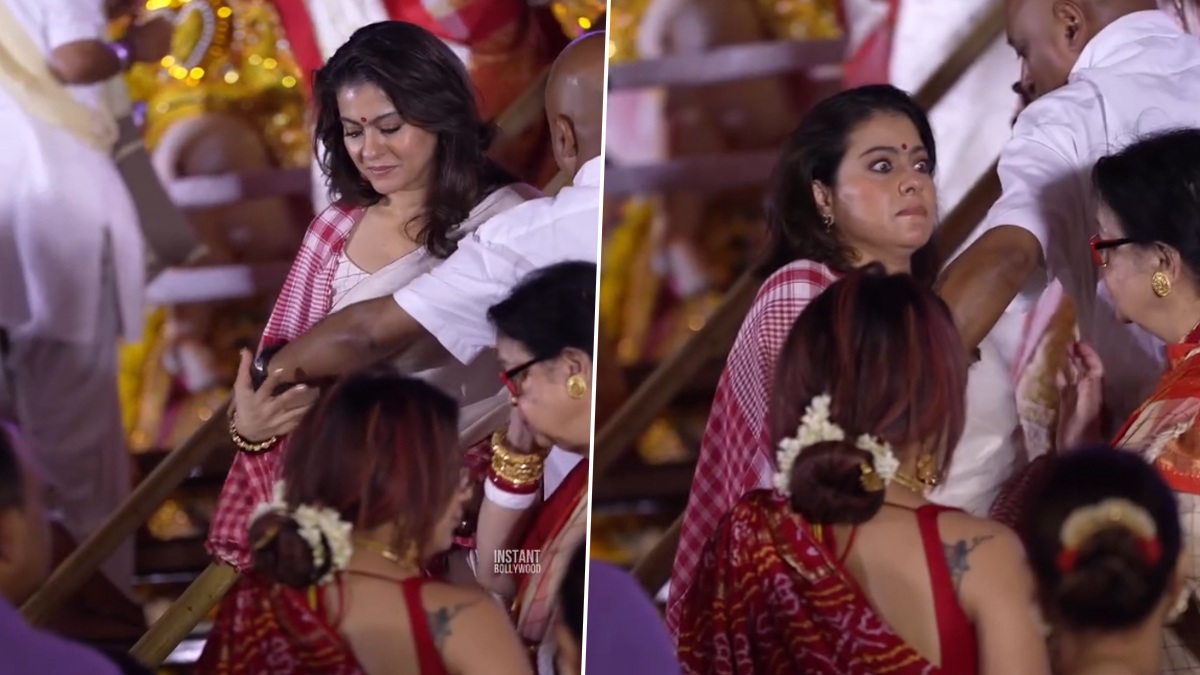 Kajol Touched Inappropriately Video: কাজলকে 'অসভ্যের' মত স্পর্শ? দশমীতে নায়িকার সঙ্গে যা হল, সেই ভিডিয়ো নিয়ে তোলপাড়