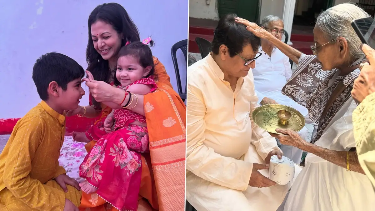 Bhai Phota 2025: মেয়ে কাব্যকে কোলে নিয়ে ছেলে কবীরকে ভাই ফোঁটা দেওয়ালেন কোয়েল, দিদির হাতে আশীর্বাদ নিলেন রঞ্জিত মল্লিকও