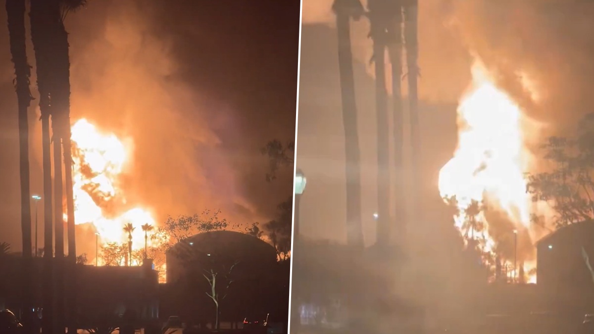 California Blast Video: প্রবল শব্দে বিস্ফোরণ তেল শোধনাগারে, দাউ দাউ করে জ্বলছে ক্যালিফোর্নিয়া, দেখুন