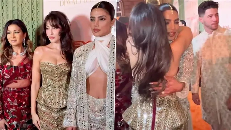 Priyanka Hugs Nora: নিউ ইয়র্কে দীপাবলি পার্টি, নোরাকে দেখে জড়িয়ে ধরলেন প্রিয়াঙ্কা চোপড়া, দেখুন ভিডিয়ো