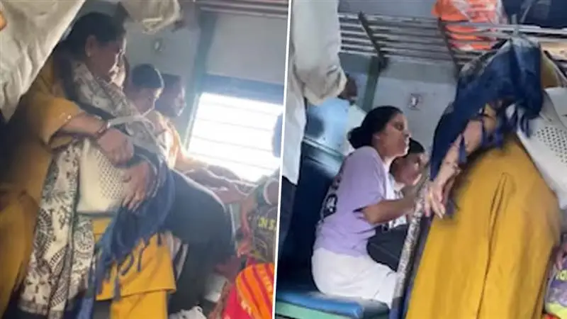 Train Viral Video: বসার জায়গা নিয়ে বচসা, সহযাত্রীকে কিল, চড়, ঘুষি প্রৌঢ়ার, ভাইরাল ভিডিয়ো