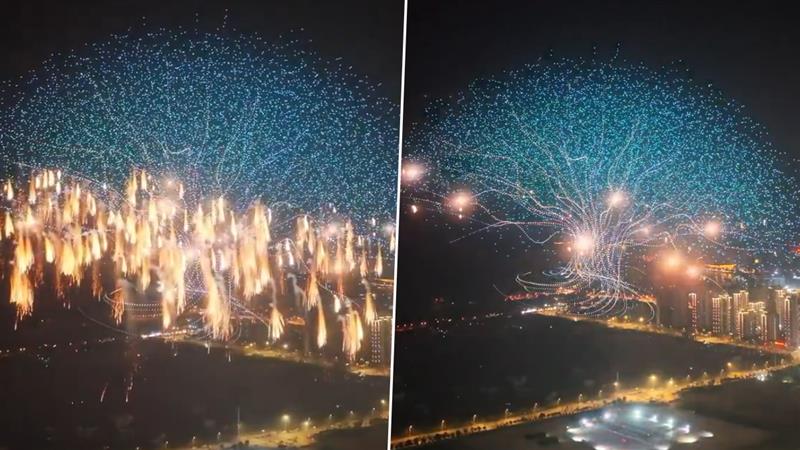 China Drone Show: চিনের আকাশে ঝলকানির বিশ্বরেকর্ড, ১৬ বাজার ড্রোন ও সাড়ে ৭ হাজার আতসবাজির মহা প্রদর্শন