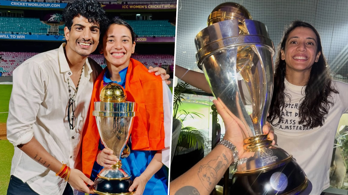 Palash Muchhal & Smriti Mandhana: ‘তুমি লক্ষ লক্ষ হৃদয় জিতেছো’, বিশ্বজয়ের পর হাতে হাত ধরে হাঁটলেন স্মৃতি ও পলাশ, দেখুন ভিডিও