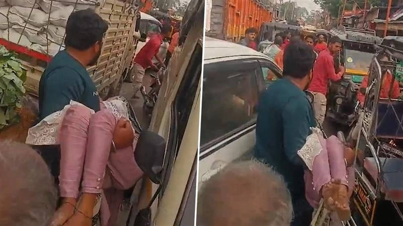 UP Viral Video: রাস্তায় যানজট, অসুস্থ মেয়েকে কোলে নিয়ে হাসপাতালে ছুটলেন বাবা, ভাইরাল ভিডিয়ো