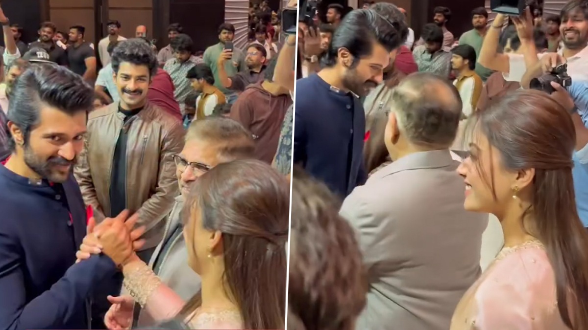 Vijay Deverakonda-Rashmika Mandanna Video: প্রকাশ্যে রশ্মিকার হাতে চুম্বন বিজয়ের, ভাইরাল ভিডিয়ো