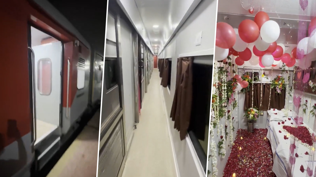 Suhagraat in Train Viral Video: ফার্স্ট এসি কামরাকে এক নিমেষে বানিয়ে ফেললেন 'হানিমুন সুইট', ভাইরাল ভিডিও ঘিরে নেটপাড়ায় তুমুল বিতর্ক