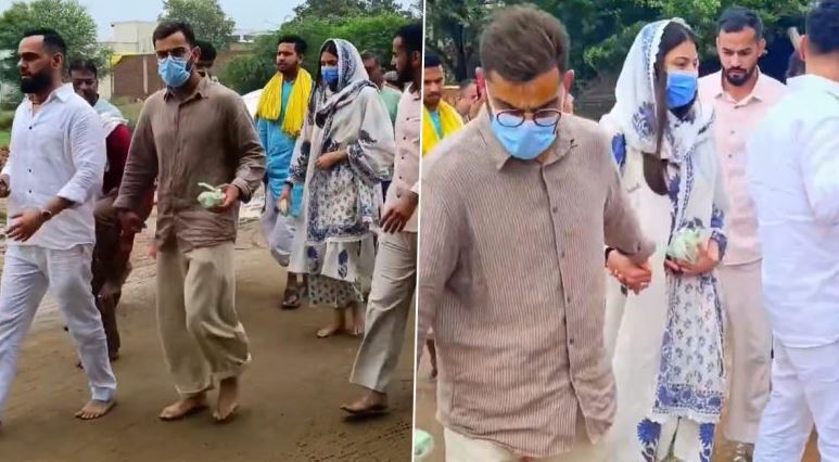 বৃন্দাবনে প্রেমানন্দ জি মহারাজের আশীর্বাদ নিলেন বিরাট কোহলি ও অনুষ্কা শর্মা (ভিডিও দেখুন)
