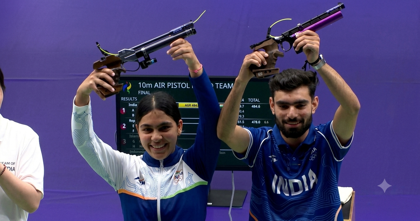 Asian Games 2026 Shooting: খরা কাটিয়ে অবশেষে শ্য়ুটিংয়ে এল সোনা, ১০ মিটার এয়ার পিস্তল মিক্সড টিমে রেকর্ড গড়ে সেরা সুরভী-কামালজি