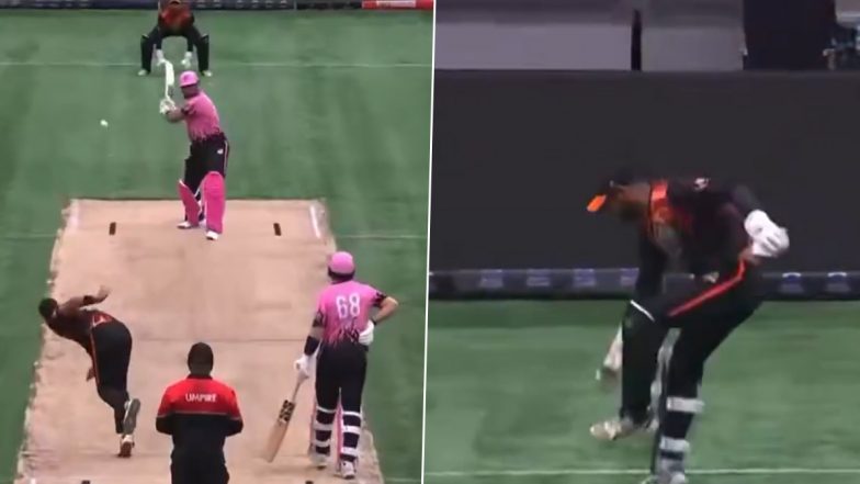 Ali Khan Bouncer Concedes 5 Wides: বোলারের বাউন্সার মাথার উপর দিয়ে বাউন্ডারির বাইরে, পোলার্ডকে পরাস্ত করে ৫ রান উপহার
