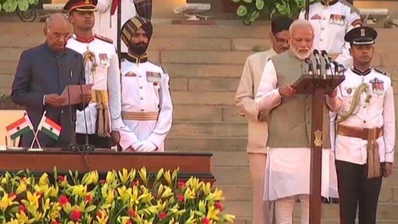 Narendra Modi Sworn: দ্বিতীয়বার প্রধানমন্ত্রী পদে শপথ নিলেন নরেন্দ্র মোদি, প্রথম তিনে রাজনাথ-অমিত-নিতিন Narendra Modi Sworn: দ্বিতীয়বার প্রধানমন্ত্রী পদে শপথ নিলেন নরেন্দ্র মোদি, প্রথম তিনে রাজনাথ-অমিত-নিতিন