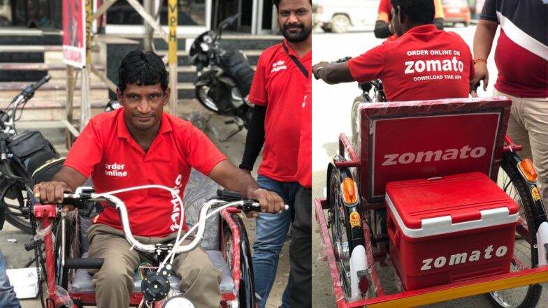 ফের শিরোনামে জোম্যাটো, ভাইরাল ডেলিভারি ম্যানকে বৈদ্যুতিন বাহন দিল সংস্থা ফের শিরোনামে জোম্যাটো, ভাইরাল ডেলিভারি ম্যানকে বৈদ্যুতিন বাহন দিল সংস্থা