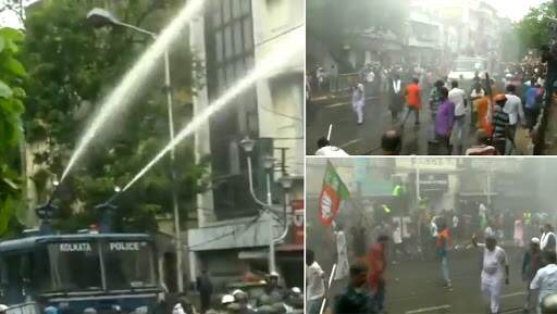 BJP's Lalbazar Gherao: বিজেপির লাল বাজার অভিযান ঘিরে শহর রণক্ষেত্র, ব্যারিকেড ভাঙার চেষ্টা, জলকামান, কাঁদানে গ্যাস, লাঠিচার্জ পুলিসের BJP's Lalbazar Gherao: বিজেপির লাল বাজার অভিযান ঘিরে শহর রণক্ষেত্র, ব্যারিকেড ভাঙার চেষ্টা, জলকামান, কাঁদানে গ্যাস, লাঠিচার্জ পুলিসের