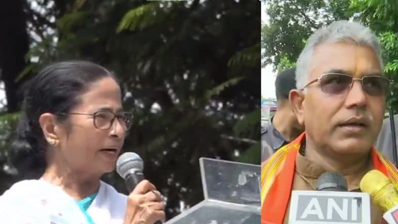‘বন্দুকের সামনে দাঁড়িয়ে লড়াই করেছি, আমাদের কী চমকাবেন?’ দিলীপ ঘোষকে একহাত নিলেন মমতা বন্দ্যোপাধ্যায় ‘বন্দুকের সামনে দাঁড়িয়ে লড়াই করেছি, আমাদের কী চমকাবেন?’ দিলীপ ঘোষকে একহাত নিলেন মমতা বন্দ্যোপাধ্যায়