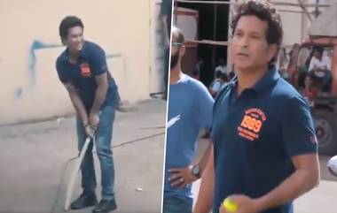 Sachin Tendulkar: শুটিং স্পটে ব্যাট হাতে শচীন তেন্ডুলকর, দিলেন বরুন ধাওয়ান ও অভিষেক বচ্চনের বলের জবাব