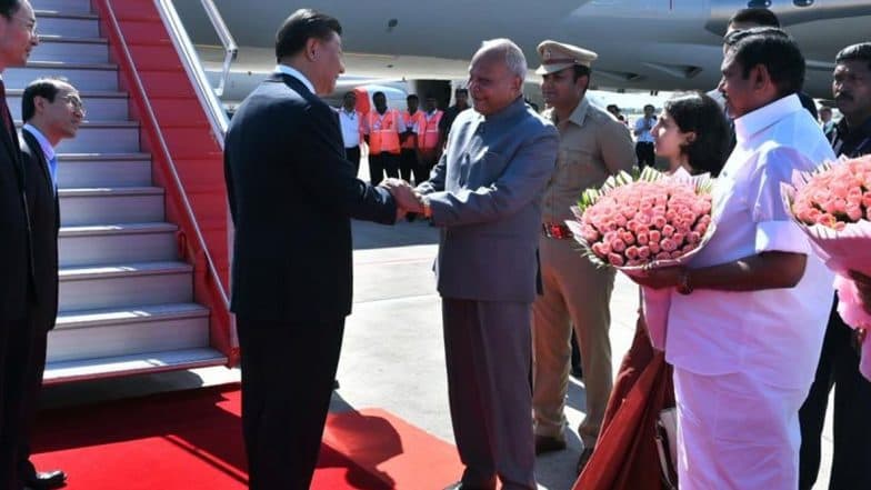 ভারতে এলেন চিনের প্রেসিডেন্ট শি জিনপিং, পেলেন রাজকীয় অভ্যর্থনা ভারতে এলেন চিনের প্রেসিডেন্ট শি জিনপিং, পেলেন রাজকীয় অভ্যর্থনা