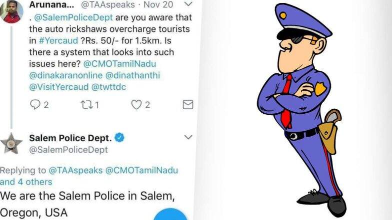 Man Unknowingly Tags Salem Police Station: বেশি ভাড়া নিলেন তামিলনাড়ুর অটো চালক, ক্ষুব্ধ যাত্রী অভিযোগ জানালেন অ্যামেরিকার পুলিশকে; ভাইরাল টুইট