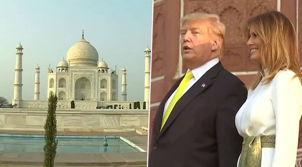Donald Trump India Visit: মেলানিয়াকে সঙ্গে নিয়ে তাজমহলে পৌঁছলেন মার্কিন প্রেসিডেন্ট ডোনাল্ড ট্রাম্প Donald Trump India Visit: মেলানিয়াকে সঙ্গে নিয়ে তাজমহলে পৌঁছলেন মার্কিন প্রেসিডেন্ট ডোনাল্ড ট্রাম্প