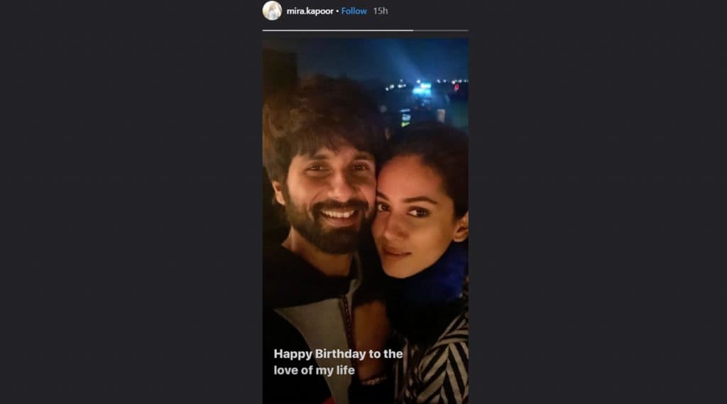 Shahid Kapoor Birthday: শাহিদ-কে ইনস্টাগ্রামে উইশ মীরার, 'Happy birthday to the love of my life' Shahid Kapoor Birthday: শাহিদ-কে ইনস্টাগ্রামে উইশ মীরার, 'Happy birthday to the love of my life'