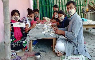 Coronavirus Masks Go Fashionable!: মধুবনী শিল্প ফুটে উঠল মাস্কে, ডিজাইনে 'গো ব্যাক করোনা' স্লোগানও