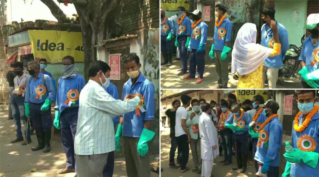 Asansol Felicitate Sanitation Workers: করোনা মহামারীর রুখতে নিরন্তর পরিশ্রম করা পরিবেশ পরিচ্ছনতা সাফাইকর্মীদের সংবর্ধনা আসানসোলে Asansol Felicitate Sanitation Workers: করোনা মহামারীর রুখতে নিরন্তর পরিশ্রম করা পরিবেশ পরিচ্ছনতা সাফাইকর্মীদের সংবর্ধনা আসানসোলে