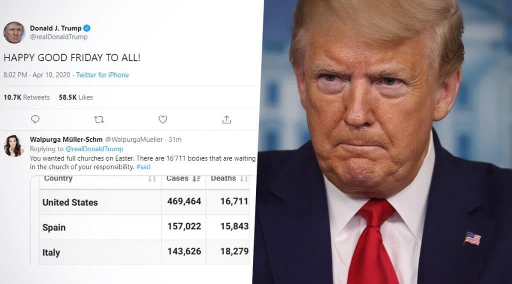 Donald Trump: 'Happy Good Friday' টুইট করে সমালোচনার মুখে ডোনাল্ড ট্রাম্প Donald Trump: 'Happy Good Friday' টুইট করে সমালোচনার মুখে ডোনাল্ড ট্রাম্প