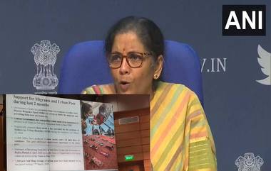 Nirmala Sitharaman:  ৩৫০০ কোটি টাকায় ৮ কোটি পরিযায়ী শ্রমিককে ২ মাস বিনামূল্যে খাবার, আগামী মার্চেই ওয়ান নেশন ওয়ান রেশন কার্ড; বললেন নির্মলা সীতারমণ