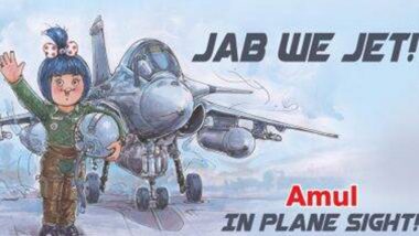 Amul Dedicates Doodle: যুদ্ধবিমান রাফালের আগমনে আমুলের ডুডল, 'Jab We Jet'