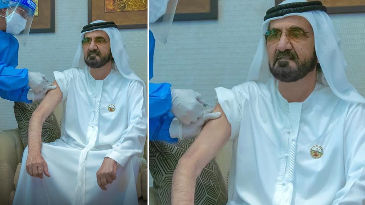UAE PM Receives COVID-19 Vaccine Shot: চলছে ট্রায়াল, কোভিড-১৯ ভ্যাক্সিন নিলেন আরবের প্রধানমন্ত্রী শেখ মহম্মদ বিন রশিদ আল মাকতুম UAE PM Receives COVID-19 Vaccine Shot: চলছে ট্রায়াল, কোভিড-১৯ ভ্যাক্সিন নিলেন আরবের প্রধানমন্ত্রী শেখ মহম্মদ বিন রশিদ আল মাকতুম