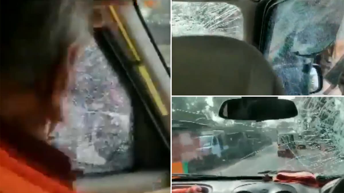 Protestors Pelt Stones at Vehicle Of Kailash Vijayvargiya: জেপি নাড্ডার কনভয়ে হামলা, কাচ ভাঙল কৈলাস বিজয়বর্গীয়র গাড়ির; দেখুন ভিডিয়ো Protestors Pelt Stones at Vehicle Of Kailash Vijayvargiya: জেপি নাড্ডার কনভয়ে হামলা, কাচ ভাঙল কৈলাস বিজয়বর্গীয়র গাড়ির; দেখুন ভিডিয়ো