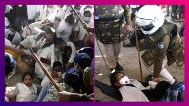 Police Lathicharge On COVID-19 Health Workers: স্বাস্থ্যকর্মীদের উপর বেধড়ক লাঠিচার্জ পুলিশের