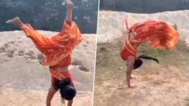Stunt In A Sari: শাড়ি পরে একের পর এক ডিগবাজি, বঙ্গললনার স্ট্যান্টে মাতোয়ারা নেটদুনিয়া