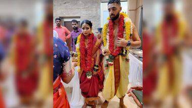 Cricketer Varun Chakravarthy Gets Married: চেন্নাইয়ে ঘরোয়া অনুষ্ঠানে বিয়ে সারলেন কেকেআর স্পিনার বরুণ চক্রবর্তী, দেখুন ছবি