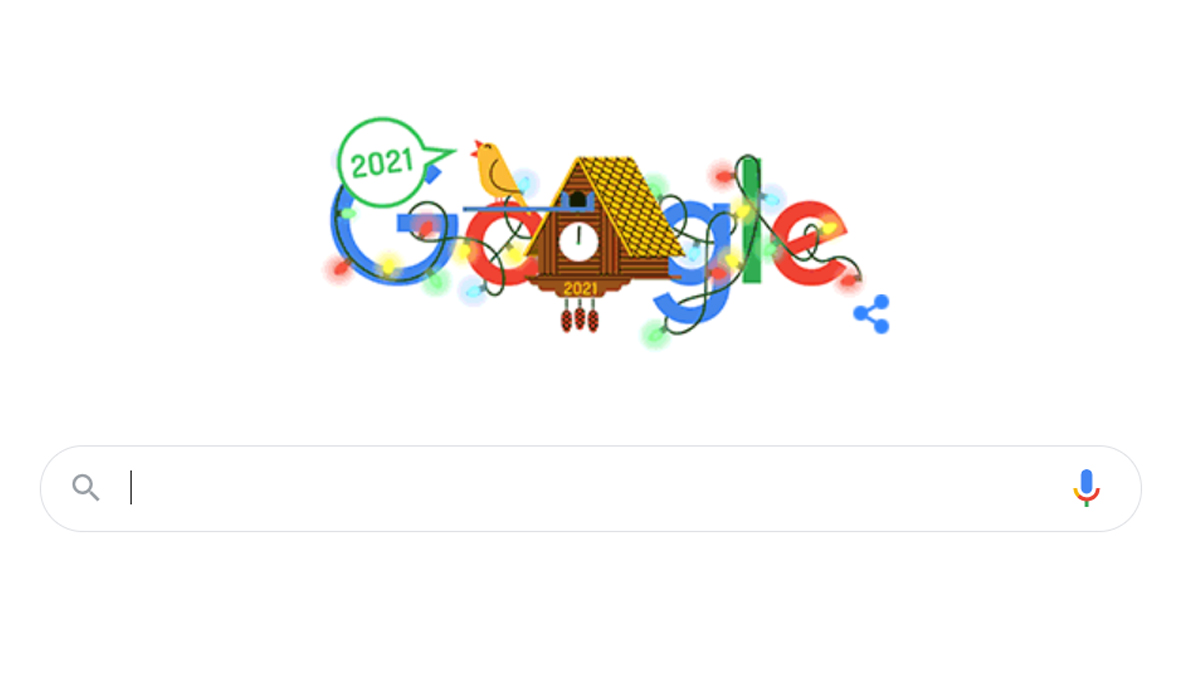 New Year's Day 2021 Google Doodle: 'নতুন বছরের দিন' নববর্ষকে স্বাগত জানিয়ে গুগলের বিশেষ ডুডল
