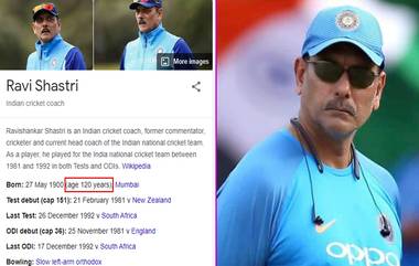 Ravi Shastri’s Age: ভারতের ক্রিকেট দলের কোচ রবি শাস্ত্রীর বয়স নাকি ১২০ বছর ! বলছে গুগল