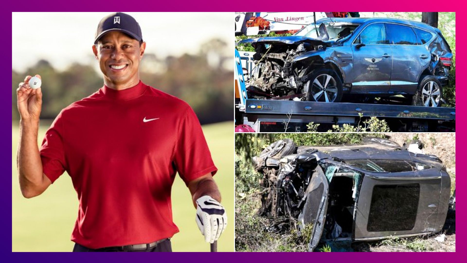 Golf Star Tiger Woods Injured: গাড়ি দুর্ঘটনায় গুরুতর আহত গলফ সম্রাট টাইগার উডস