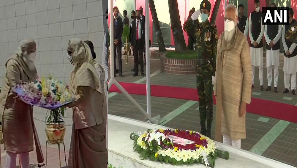 PM Modi In Bangladesh : সঙ্গে হাসিনা, বঙ্গবন্ধুর সমাধিতে শ্রদ্ধা মোদীর