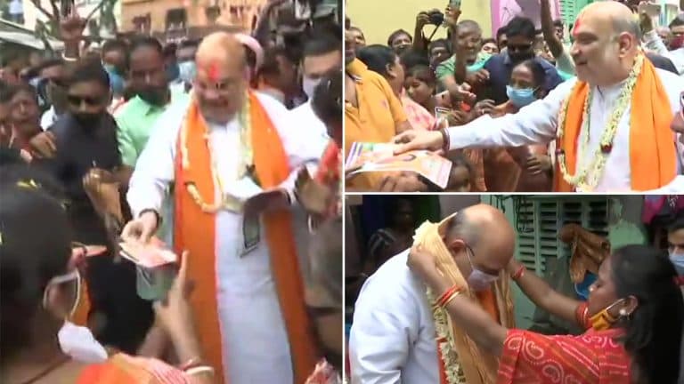 Door-to-door Campaign of Amit Shah: ভবানীপুরে বাড়ি বাড়ি প্রচারে কেন্দ্রীয় স্বরাষ্ট্রমন্ত্রী অমিত শাহ