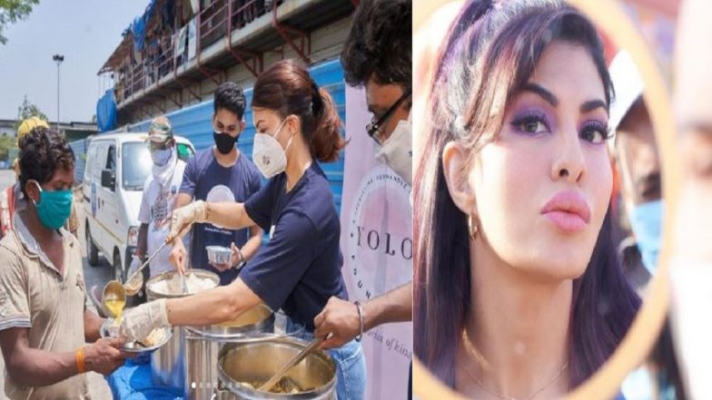 Jacqueline Fernandez: করোনাকালে অসহায়দের খাবার যোগাচ্ছেন জ্যাকলিন