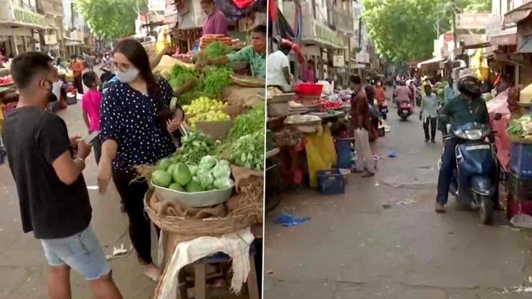 Hyderabad: তেলেঙ্গানাতে উঠল লকডাউন, বিধি মেনে রবিবারের বাজারে আম জনতা