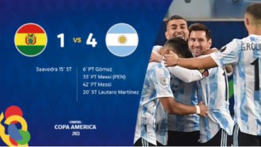 Copa America 2021: কোপায় মেসি ম্যাজিক, ৪-১ গোলে বলিভিয়া বধের পর কোয়ার্টার ফাইনালে আর্জেন্টিনা
