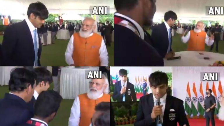 PM Modi interacts with Tokyo Olympics Gold Medalist Neeraj Chopra:  ‘আমি দেখেছি সাফল্য আপনার মাথায় চড়ে বসেনি’ সোনার ছেলে নীরজকে বললেন মোদি