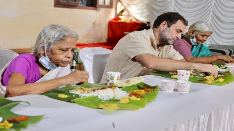 Rahul Gandhi: কেরলে বৃদ্ধাশ্রমে রাহুল গান্ধী, খেতে বসলেন আবাসিকদের সঙ্গে