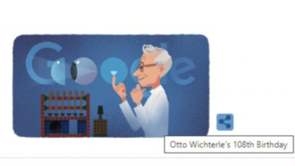 Otto Wichterle Google Doodle: কনট্যাক্ট লেন্স আবিষ্কর্তা অটো উইটারলে-র ১০৮-তম জন্মদিনে গুগলের ডুডল