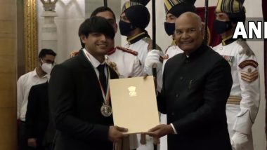 Major Dhyan Chand Khel Ratna Award: খেল রত্ন পুরস্কার গ্রহণ করলেন অলিম্পিক্সে সোনাজয়ী নীরজ চোপড়া