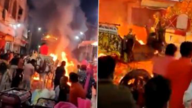 Shocking Video: বিয়ের শোভাযাত্রায় লাগল আগুন, ফিটনগাড়ি থেকে ঝাঁপ দিয়ে প্রাণরক্ষা বরের (দেখুন ভিডিও)