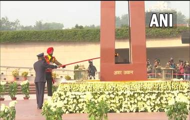 Amar Jawan Jyoti: অমর জওয়ান জ্যোতির শিখা মিশিয়ে দেওয়া হল ন্যাশনাল ওয়ার মেমোরিয়ালের শিখার সঙ্গে, দেখুন