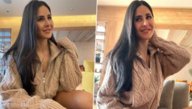 Katrina Kaif Flaunts Her Mangalsutra: ডেনিম শর্টস ও বেইজ কার্ডিগানের সঙ্গে মঙ্গলসূত্র, নজর কাড়লেন ক্যাট; (দেখুন ছবি)