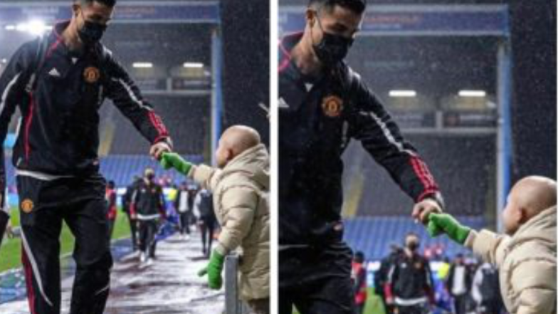 Cristiano Ronaldo With Little Fan: পৃথিবীর সেরা উপহার শিশুরা, খুদে সমর্থকের সঙ্গে মুষ্টি মিলিয়ে বললেন রোনাল্ডো